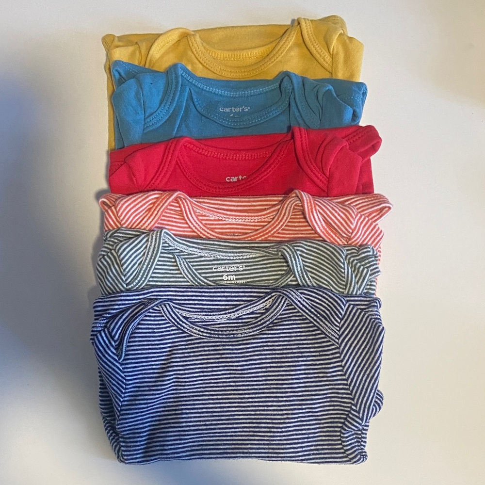 Carter's Colorful Short Sleeve Onesie’s - Pack of 6
